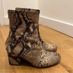 Free People Snakeprint Booties
